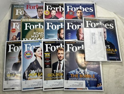 Forbes Magazine Lot of 13 Elon Musk Jessica Alba Katy Perry Sean Rad 2014 2015