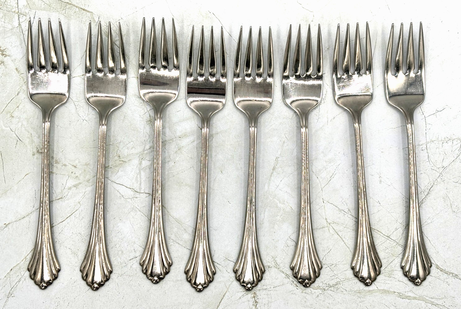 6 3/4" Usa Made Set Of 8 Glossy Euc