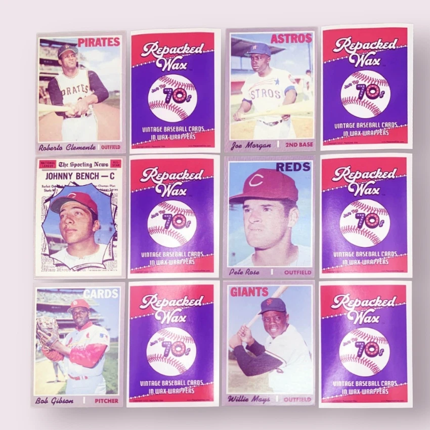 Baseball Wax Pack - Repacked Wax Just the 70s Vintage Cards from Tops 1970-1979 - Image 2 of 4