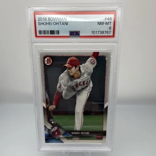 2018 Bowman Shohei Ohtani Rookie RC #49 PSA 8 NM-MT Angels MVP