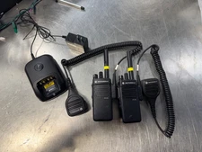 2- Motorola XPR3300e UHF Digital Radios AAH02RDC9VA1AN, 2 Mics, 2 Batts, Charger