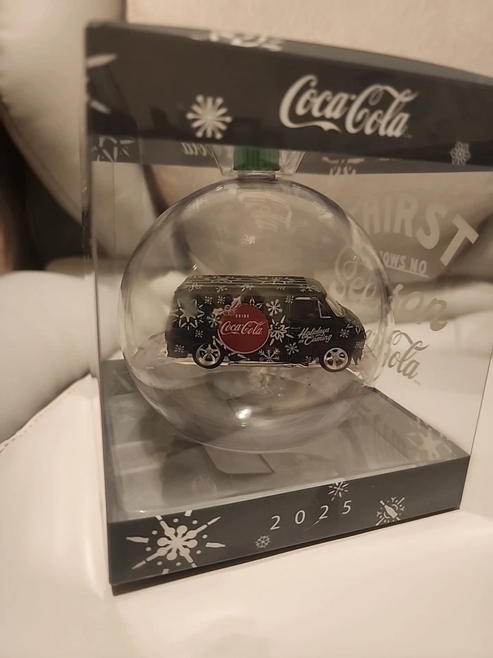 M2 Machines 2025 Coca-Cola Christmas Ornament 1971 Chevrolet Van Green - Image 3 of 4