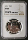 1957 Proof 50c Franklin Silver Half Dollar NGC PF68