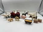 Play Farm Lot: Plastic Red Tractor, Farm Yard Animals, Fences, Cows, Pigs, Horse