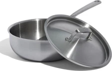 Made In Cookware - 3 Quart Stainless Steel Saucier Pan - 5 Ply Stainless Clad