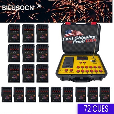 Professional 72 Cues Wireless Remote Fireworks Firing System for Events & Stage