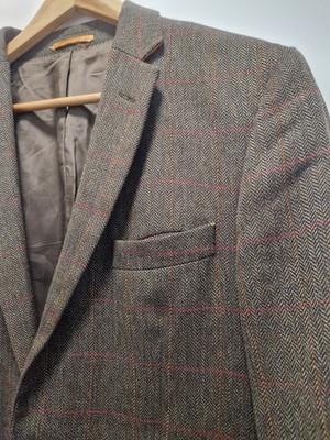 Torre Country Wear Check Tweed Two Button Blazer Uk Size Large 42R 