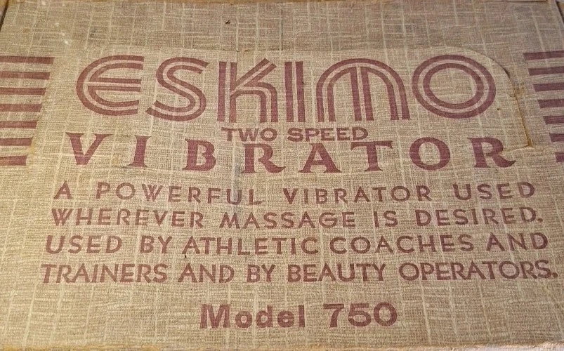 Vibrador masajeador esquimal Art Deco antiguo de colección en CAJA FUNCIONA Foto 4 de 4