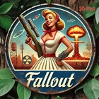 Vintage Fallout Round Aluminum Tin Metal Signs Home Décor Wall Art 8x8