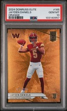2024 Donruss Elite #165 Jayden Daniels Orange /399 RC PSA 10 *POP 31*