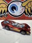 Toughie! 1971 Hot Wheels Redline Jet Threat Red Dark Interior Near Mint!