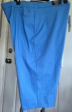  52 NWT ALFRED DUNNER SZ 22 W SKY BLUE CAPRI PANTS RAYON NYLON SPANDEX J02