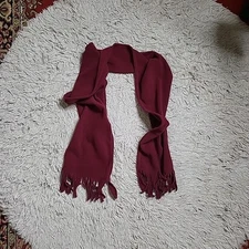 Burgundy Red Fleece Scarf Winter Fall Accessory Basics Classic Gorpcore Ski with