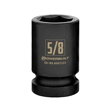 Powerbuilt 1/2 Inch Drive x 5/8 Inch 6 Point Impact Socket - 647153