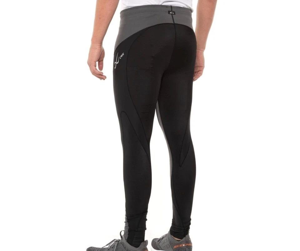 NEW CW-X Stabilyx Compression Tights Men's Large MSRP $110 Grey - Image 2 of 2