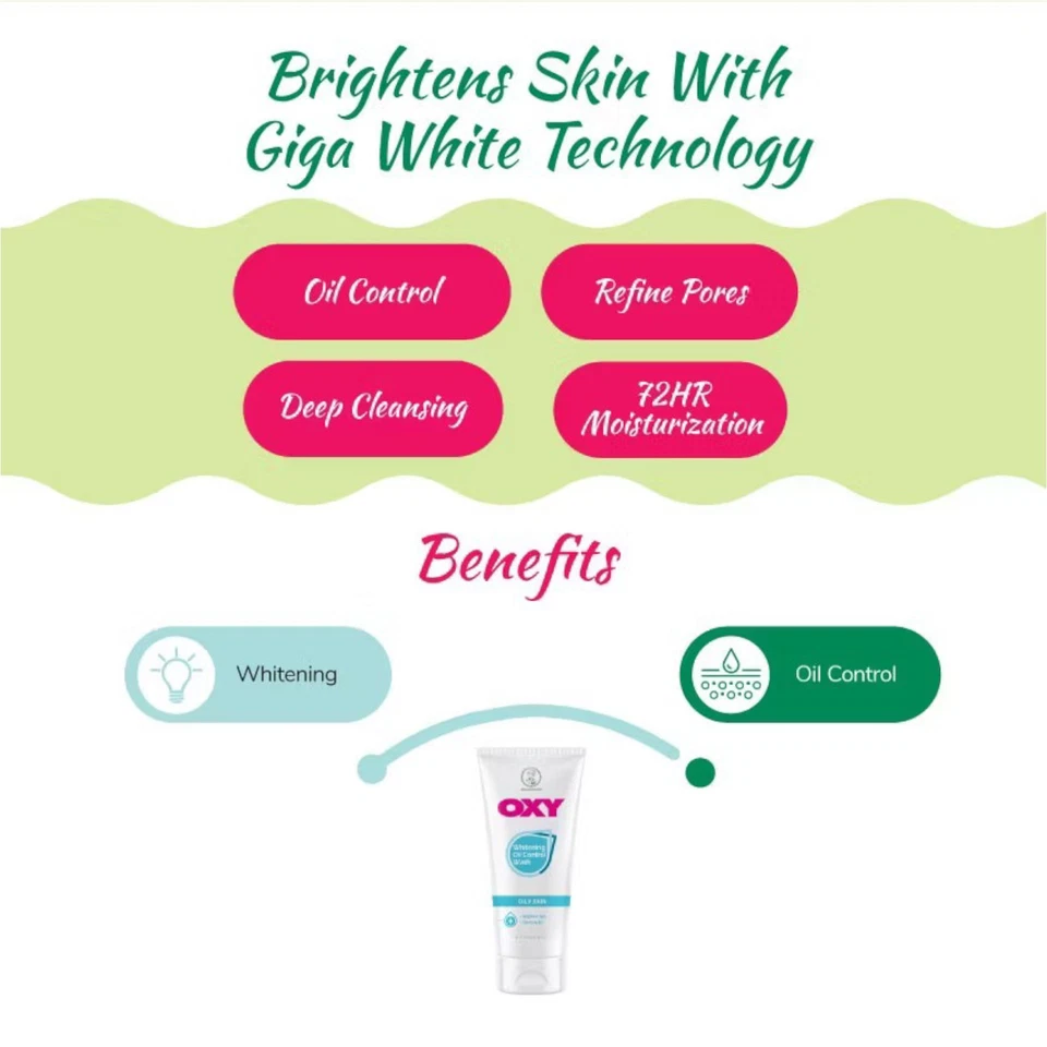 Limpiador iluminador OXY Whitening Oil Control (3 x 100 g) - piel grasa Foto 3 de 4