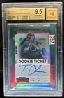 2021 Panini Contenders Trevor Lawrence RC Red Zone Ticket SP Auto #101 BGS 9.5
