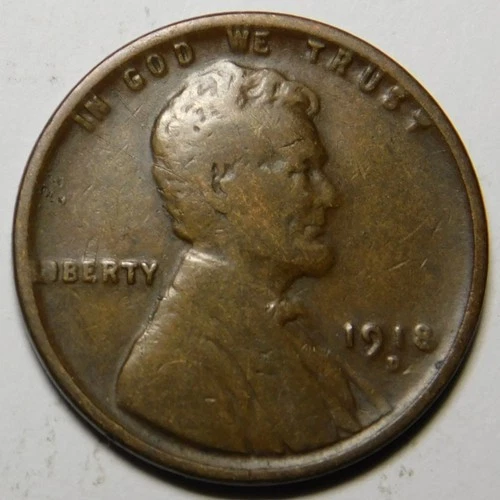 1918 D Lincoln Wheat Cent Penny VG-F  "Actual Coin Pictured"