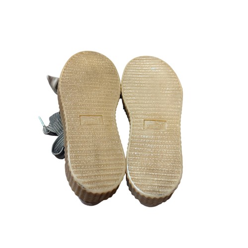 Puma FENTY Rihanna Bow Creeper Sandal Natural Oatmeal Size 8 RARE Lace-Up Flats - Picture 12 of 14