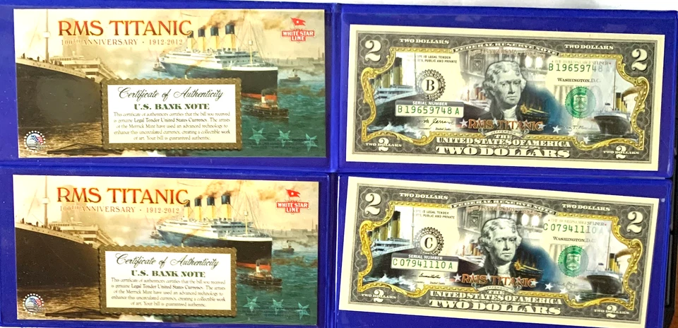 2013 U.S. $2 RMS Titanic 100th Anniversary – Merrick Mint Colorized - Image 2 of 4