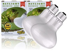 Reptile Heat Bulb Lamp, 2-Pack 75W Daylight Basking Spot, Bearded Dragon/Turt...