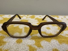 Vintage Military USS Eyeglasses Brown Frames 4 1/2 - 5 3/4 Frame Only