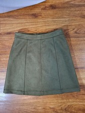 Anthropologie Maeve Jenny Seamed Mini Skirt Size 6 Olive Color