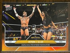 2025 Topps Now WWE #98 CM Punk AJ Lee Wrestlepalooza ORANGE 04/25