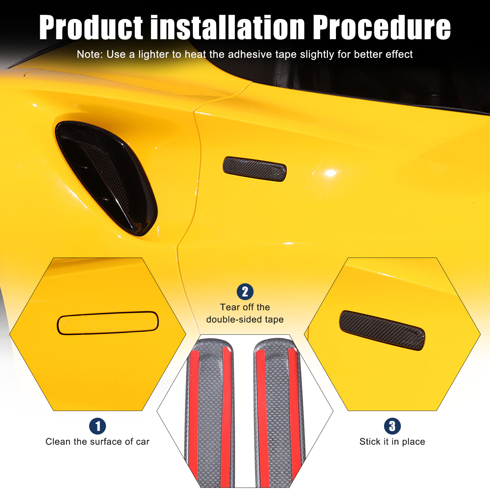 Real Carbon Fiber Exterior Door Handle Cover For Lotus Emira V6 2022-2024 2PCS