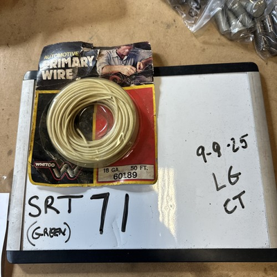 #ad Whitco 60189 Automotive Products 50 Ft Primary White Wire 18 Gauge Wire $3.00