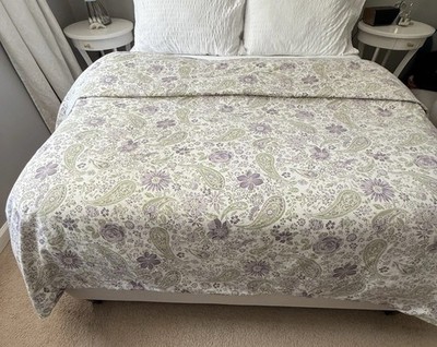 LL Bean Queen Duvet Cover 100% Cotton Made In Portugal