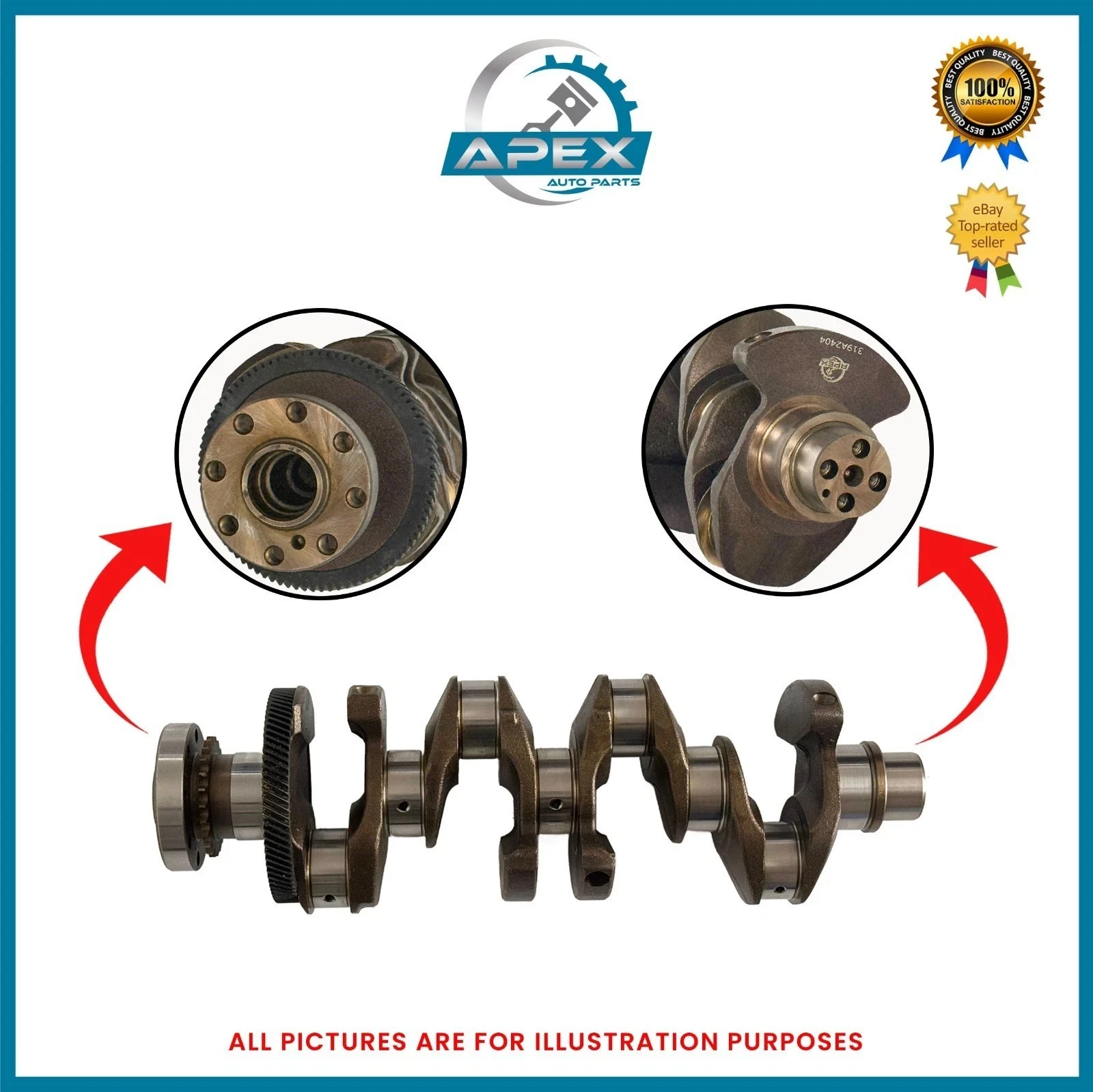 JAGUAR XE XF 2.0 D ENGINE AJ200D 204DTD NITRATE CRANKSHAFT +
