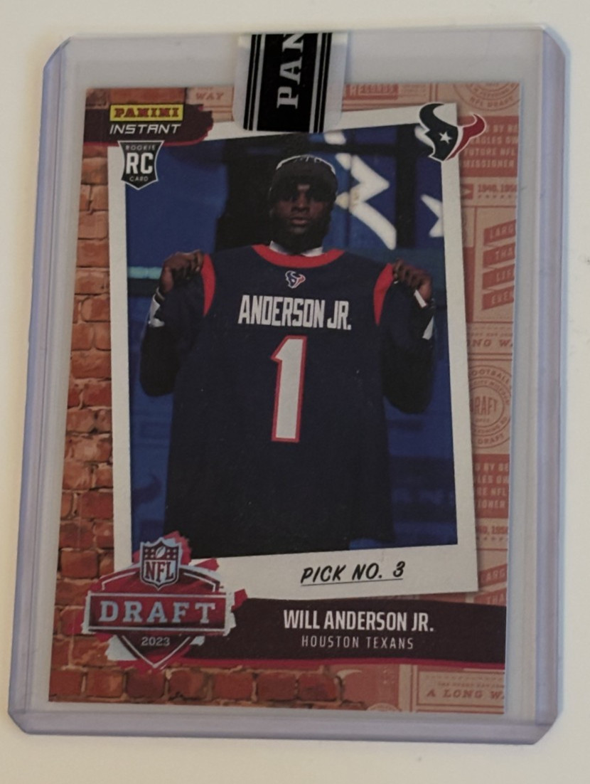 Will Anderson Panini Instant NFL Draft Night #DN13 Red