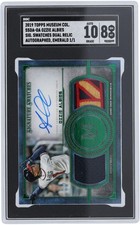 Ozzie Albies Braves Signed '19 Topps Museum Collection SSDA-OA 1/1 SGC 8/10 Card