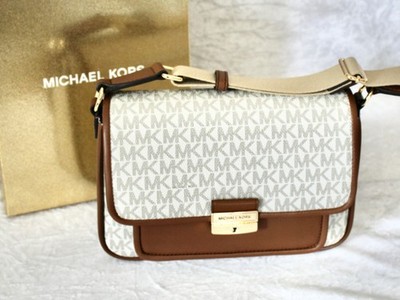 Michael Kors Tasche MD POCKET MESSENGER  BRADSHAW  Vanilla LOGO Umhängetasche