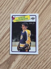 1988-89 OPC O-Pee-Chee #182 Steve Duchesne Rookie Card L. A. Kings  RC. rookie card picture