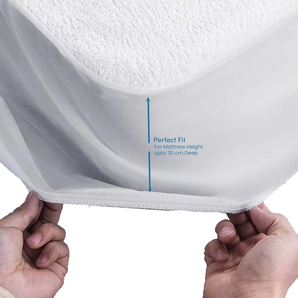 NEW WATERPROOF BABY COT BED MATTRESS PROTECTOR FITTED TERRY SHEET 140x70 cm - Image 3 of 4