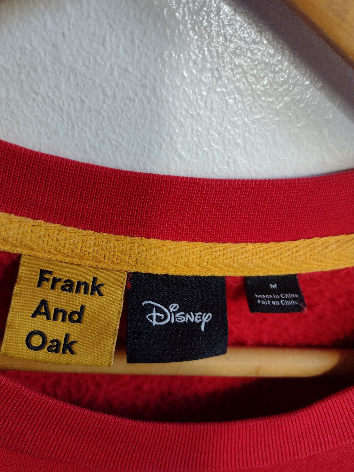 Rare Frank & Oak X Disney Mickey Mouse Red Sweatshirt… Gem