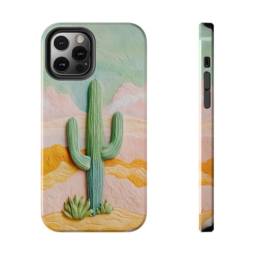 Cute Cactus in Desert Embroidery Print Tough Smart Phone Case iPhone Case - Picture 62 of 99