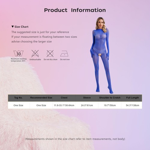 Damen Jumpsuit Frecher Bodystocking Glänzend Nachtwäsche Erotik Strumpfhose Skinny Mesh - Bild 28 von 100
