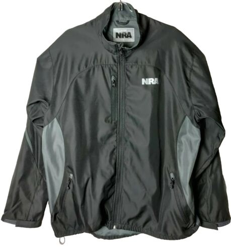NRA Men 2X-Large Black Grey Logo Full Zipper Cold Winter Weather Jacket
