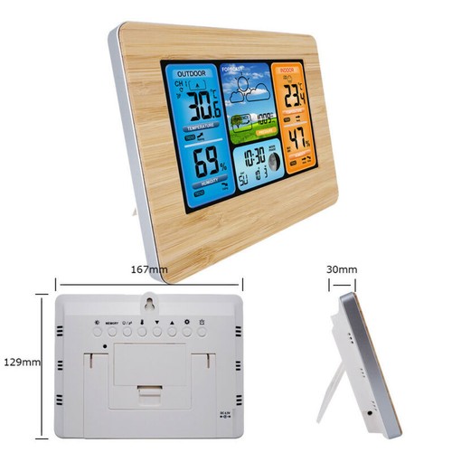 Wireless Weather Forecast Station LCD Colour Screen Alarm Temperature Humidity - Picture 5 of 12