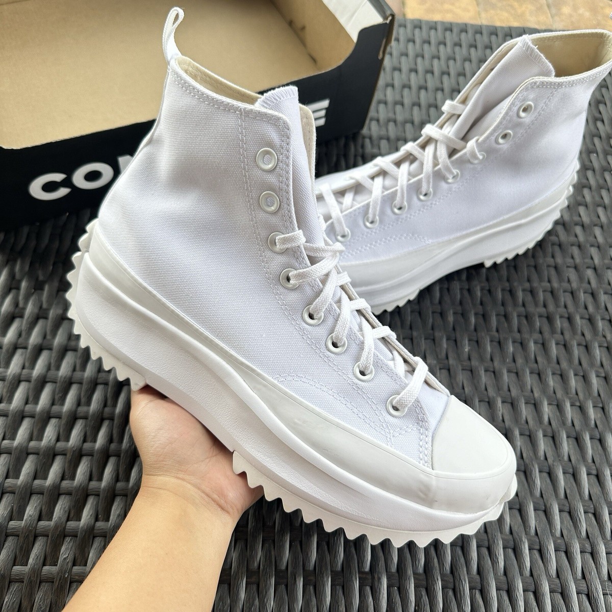 Converse Run Star Hike High Men\'s Shoes Triple White 170777C Size 9.5 Converse Men main image 4
