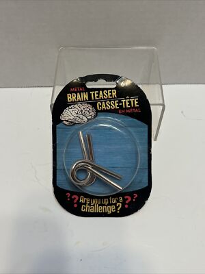 NEW SEALED IQ Test Mind Game Toys Brain Teaser Metal Wire Puzzle Magic Trick Toy