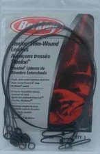 Berkley Leaders Steelon Wire Wound Leader 12" 20lb 3 Per Pack NEW Black 3W1220BL