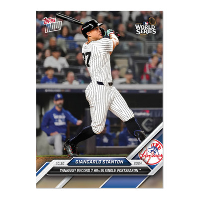2024 Topps Now 879 Giancarlo Stanton Yanks Record 7 HR's in PS -Free Shipping!