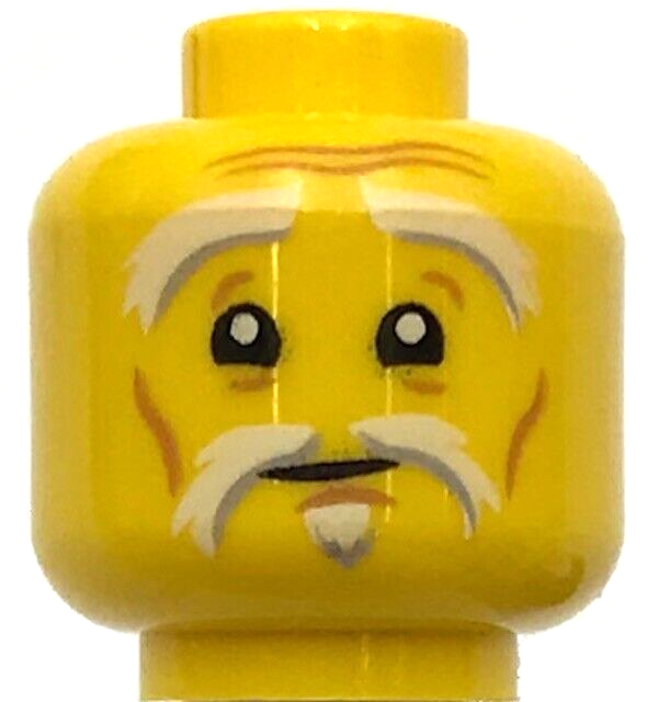 Lego New Minifigure Head Sensei Ninjago Ninja White Facial Hair | eBay