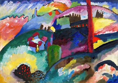 1597 Landscape with Factory Chimney by Wassily Kandinsky - Giclée Fine Art Print