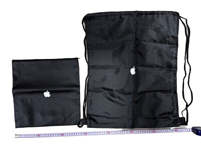 n*t様 AppleiPodclassicブラック Apple Not for Sale Logo Zip Pouch & Drawstring Bag Set – Black