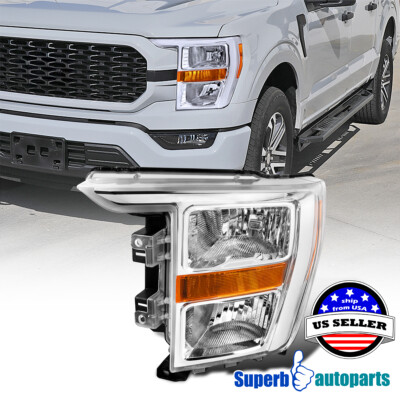 For 2021-2023 Ford F150 Single Left Driver Side Halogen Headlight  Headlamp
